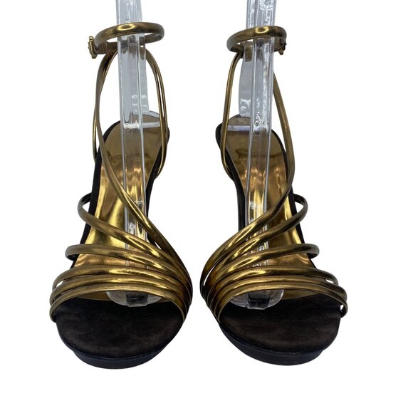 Tory Burch Hanni Bronze/Brown High heel sandal Women’s size 8.5 - Picture 4 of 12